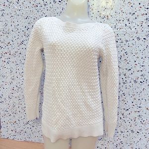 L.L. Bean white knit sweater
